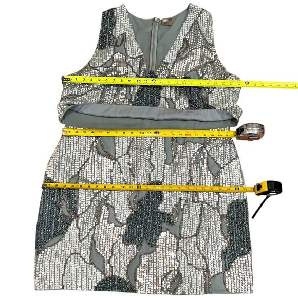 ASOS Curve Cocktail Dress 1X Homecoming Dress 18 Semi Formal Sequin 20s Flapper - Picture 16 of 17